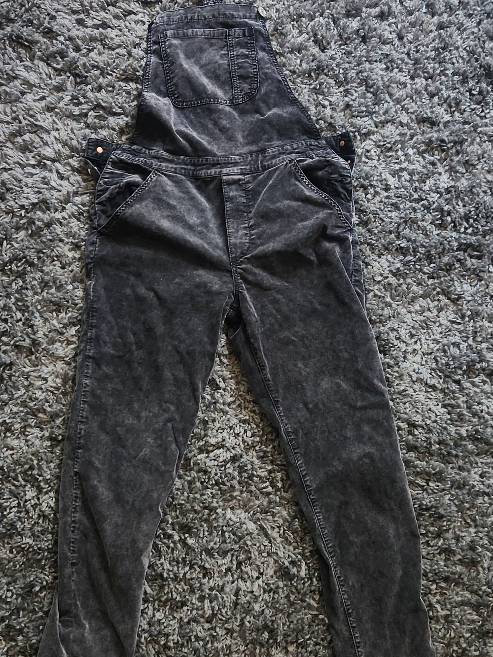 American Eagle Outfitters Black Washed Overalls